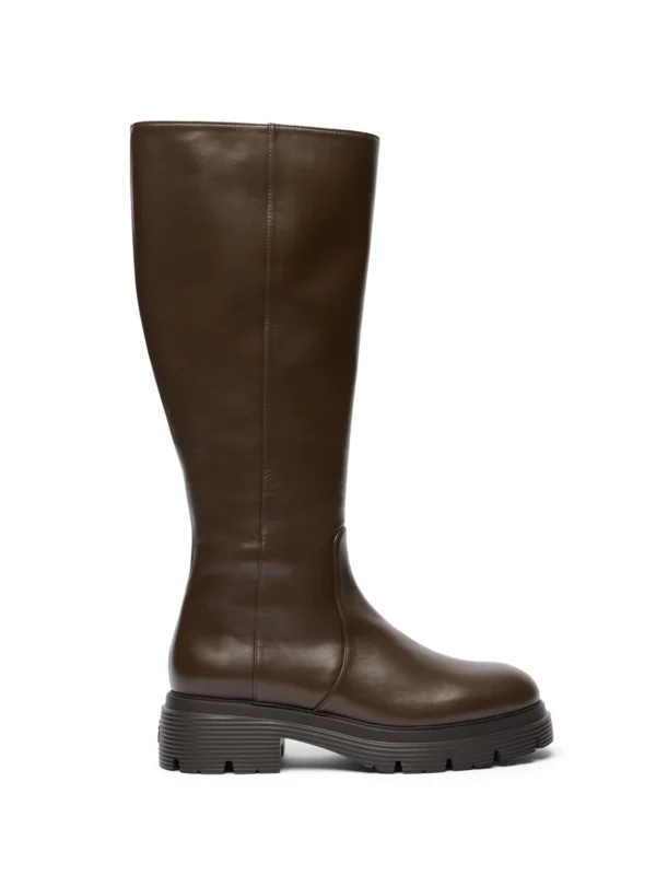 Stuart Weitzman Hudson Lite Zip Boot in Walnut