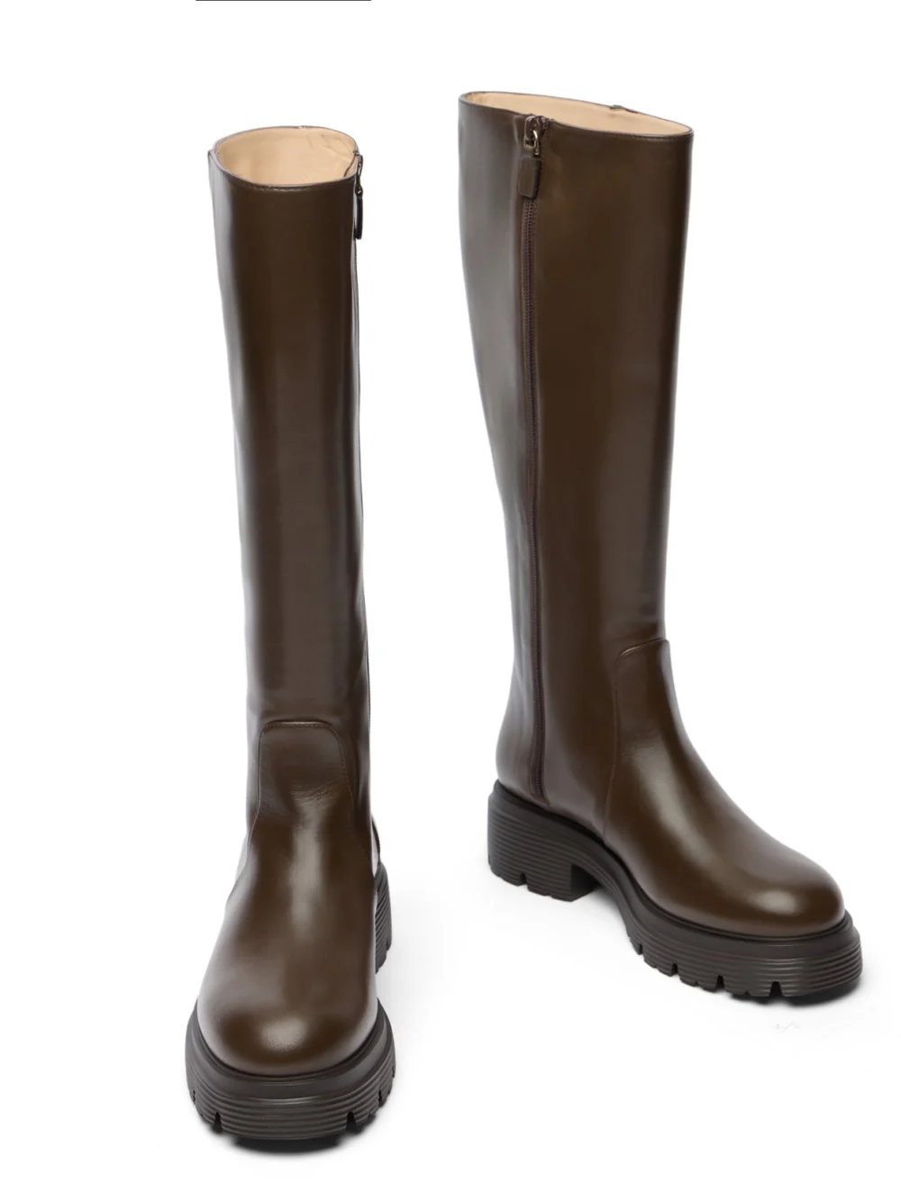 Stuart Weitzman Hudson Lite Zip Boot in Walnut, view 4