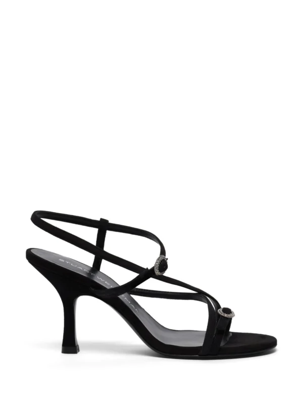 Stuart Weitzman Kensington Strappy Sandal 85 in Black