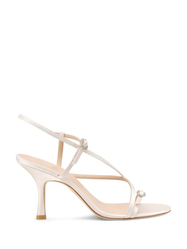 Stuart Weitzman Kensington Strappy Sandal 85 in Cream