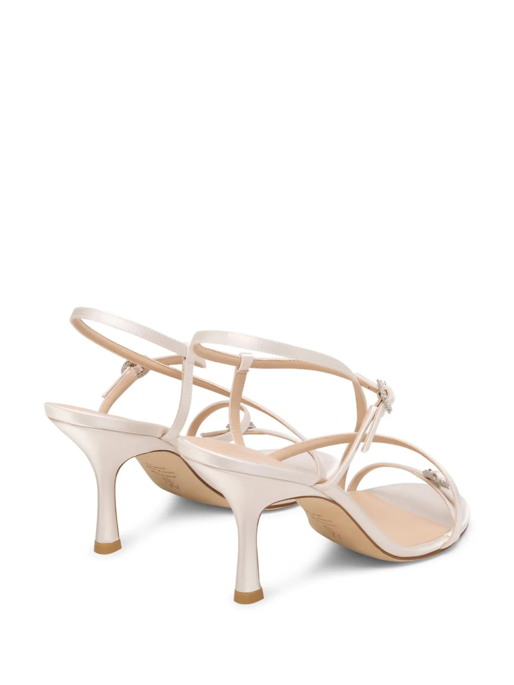 Stuart Weitzman Kensington Strappy Sandal 85 in Cream, view 3