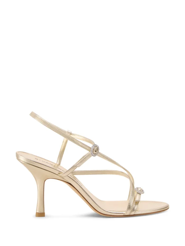 Stuart Weitzman Kensington Strappy Sandal 85 in Light Gold