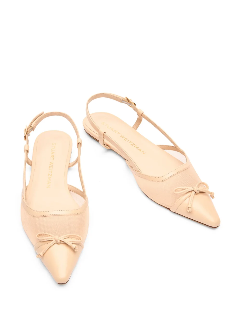 Stuart Weitzman Kitty Slingback in Beige/barely Beige, view 4