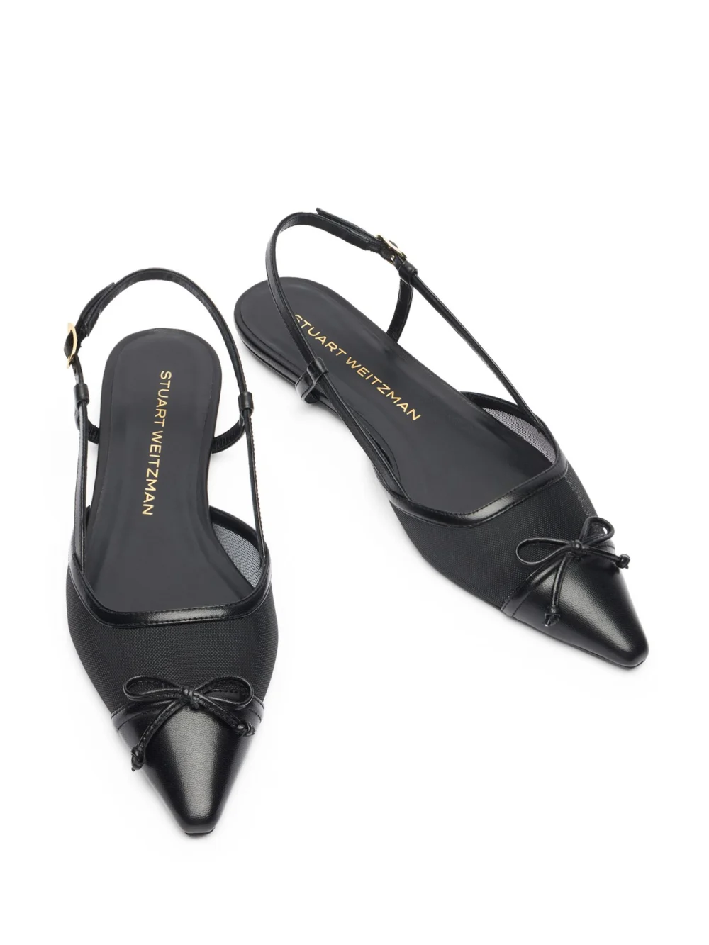 Stuart Weitzman Kitty Slingback in Black, view 4