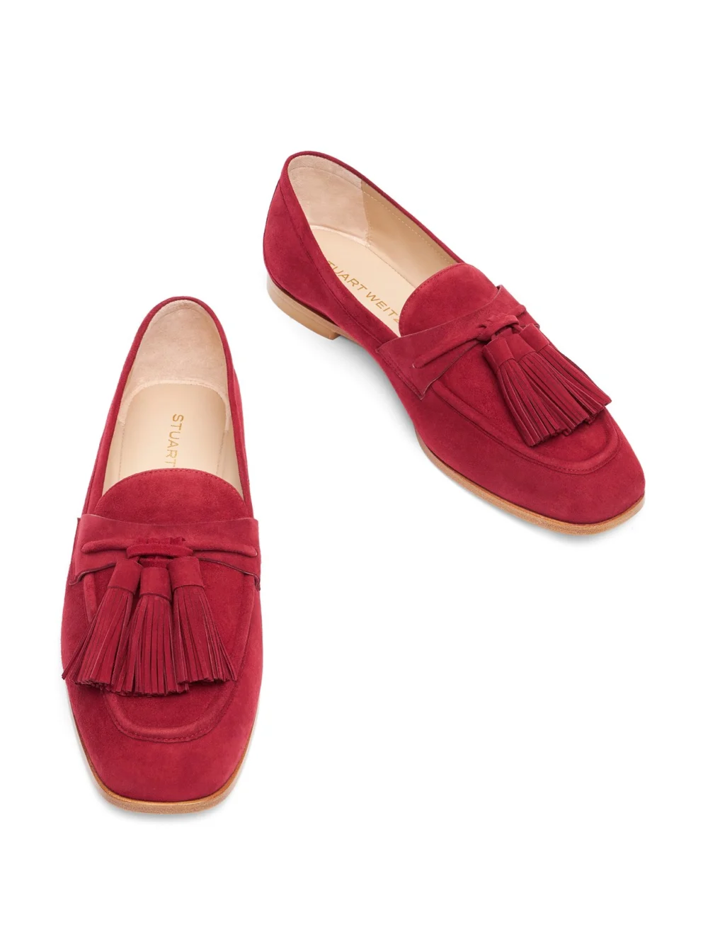 Stuart Weitzman Lindi Tassel Loafer in Rioja, view 4