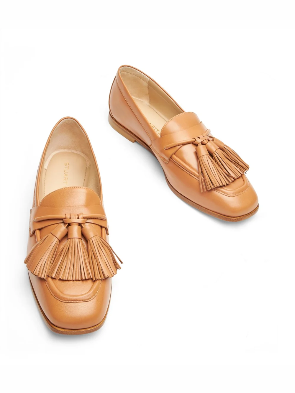 Stuart Weitzman Lindi Tassel Loafer in Tan, view 4