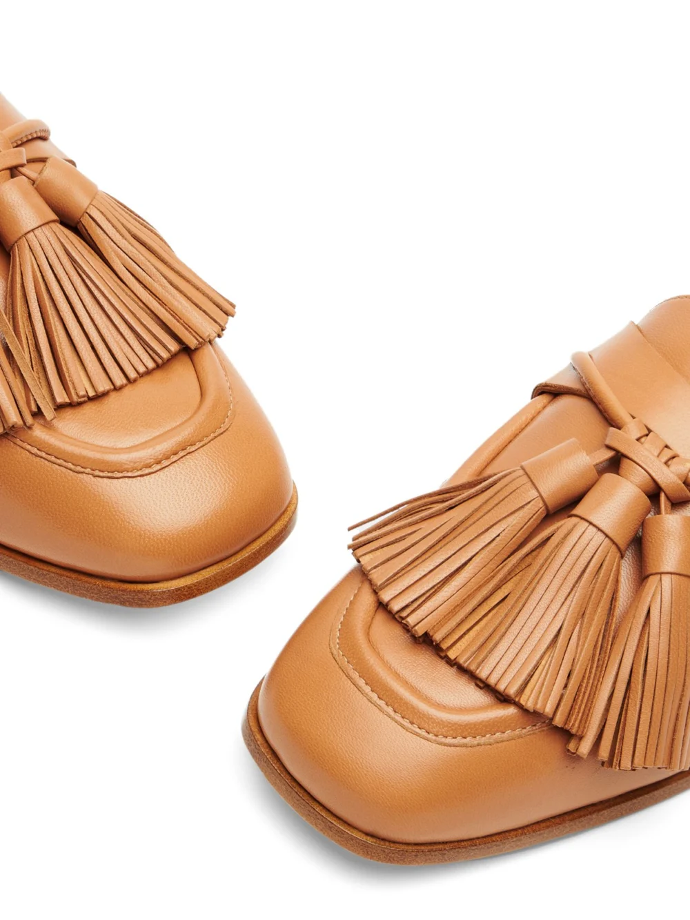 Stuart Weitzman Lindi Tassel Loafer in Tan, view 6