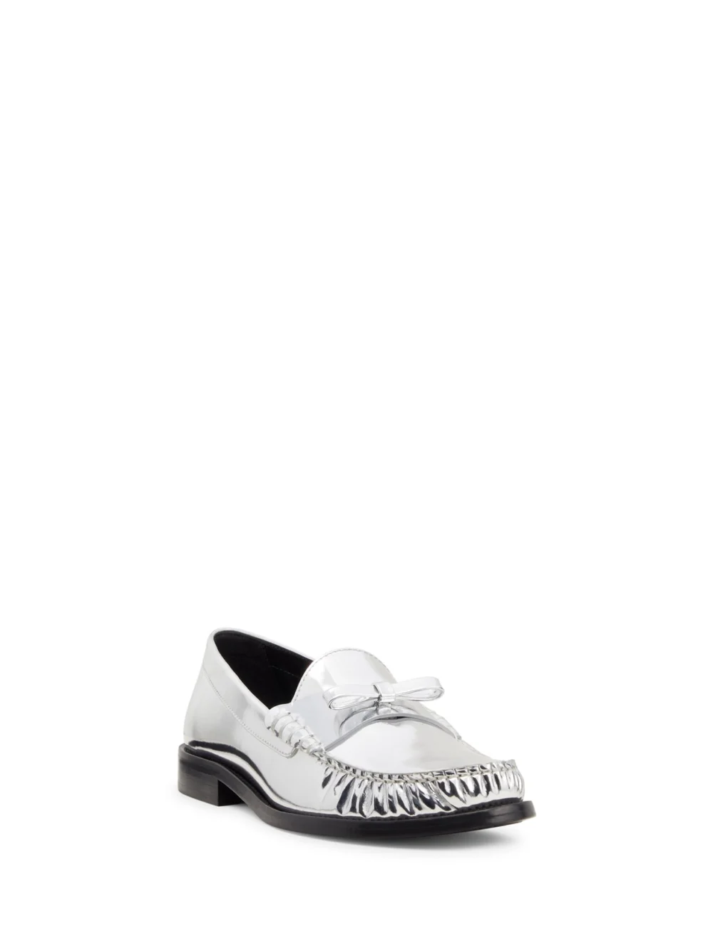 Stuart Weitzman Lottie Bow Loafer in Silver, view 2