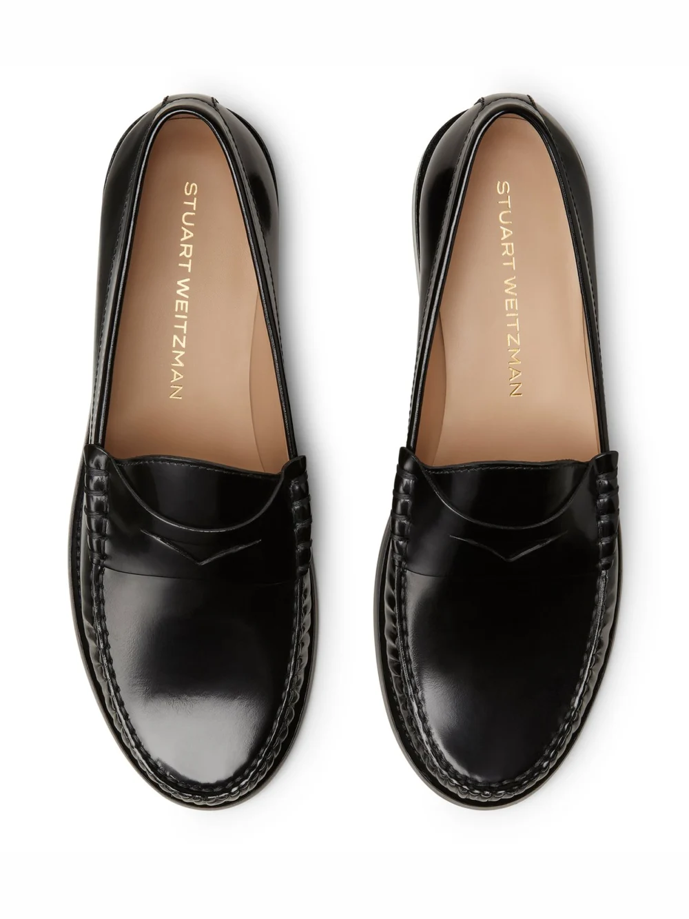 Stuart Weitzman Lottie Loafer in Black, view 4