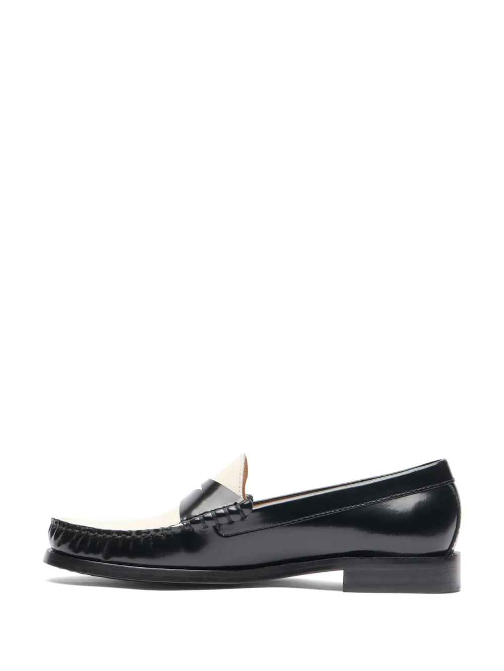Stuart Weitzman Lottie Loafer in Black/cream, view 3