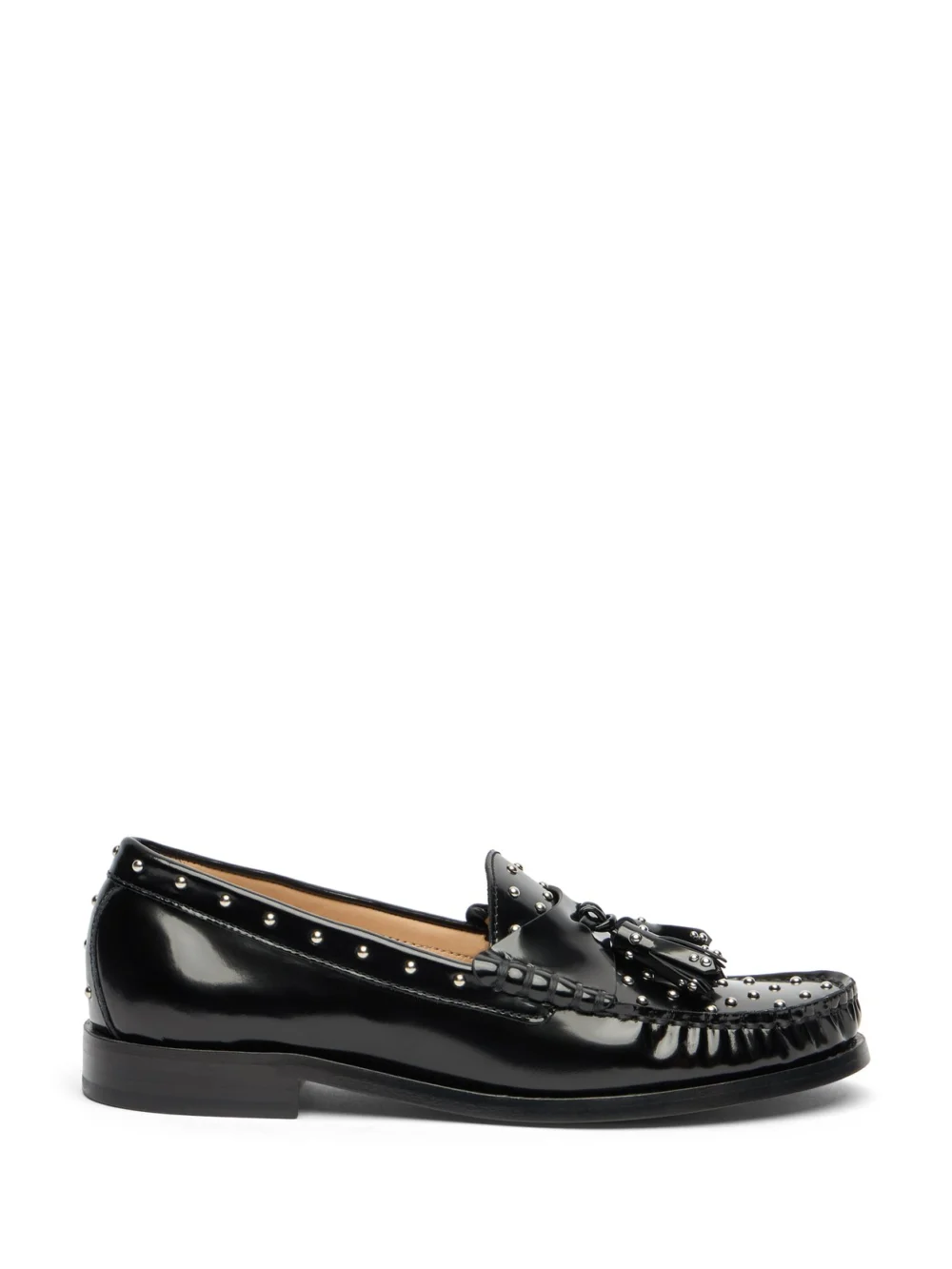 Stuart Weitzman Lottie Sostud Tassel Loafer in Black