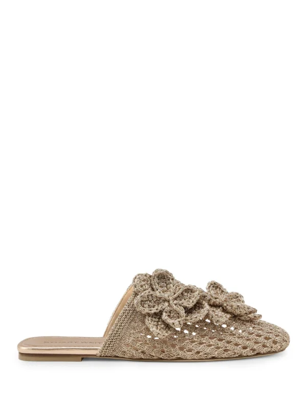 Stuart Weitzman Lotus Mule in Light Gold