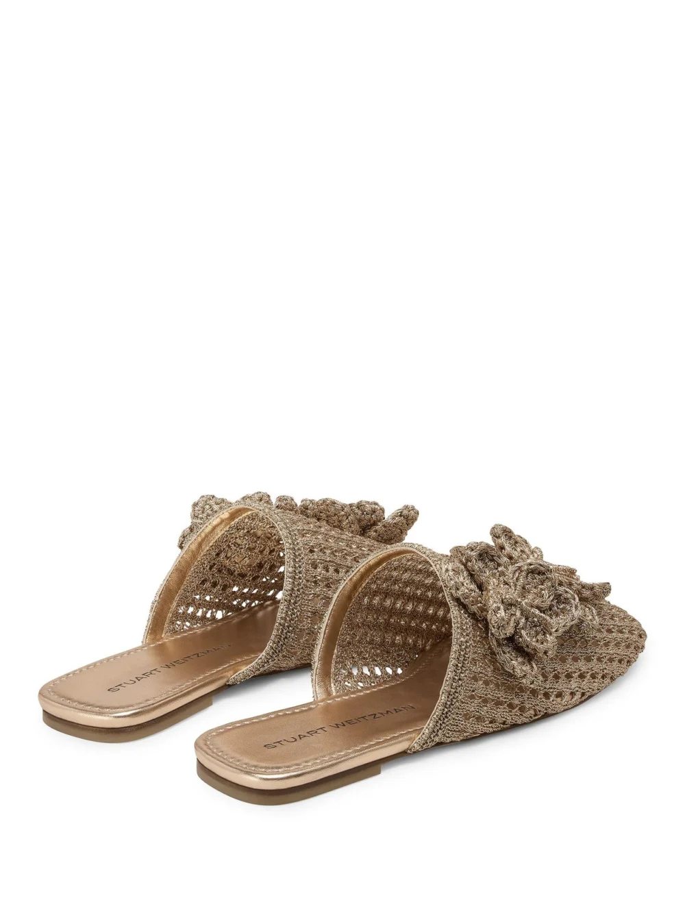 Stuart Weitzman Lotus Mule in Light Gold, view 3