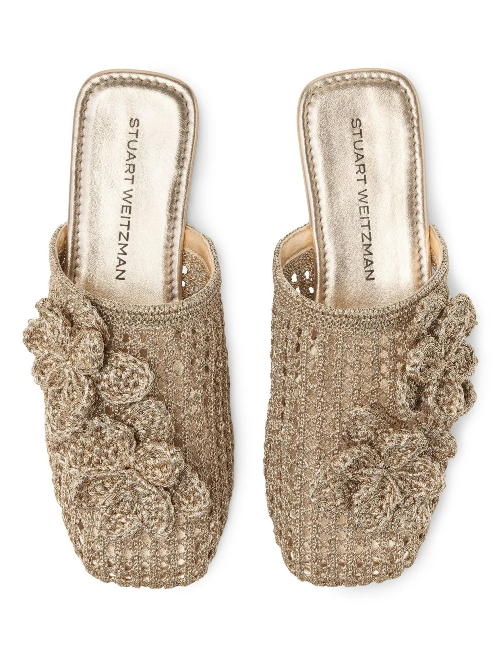 Stuart Weitzman Lotus Mule in Light Gold, view 4
