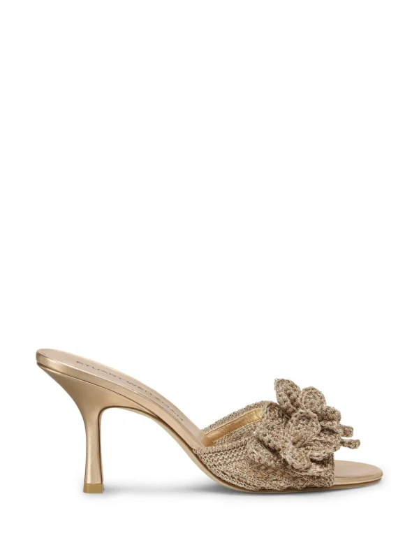 Stuart Weitzman Lotus Slide 85 in Light Gold