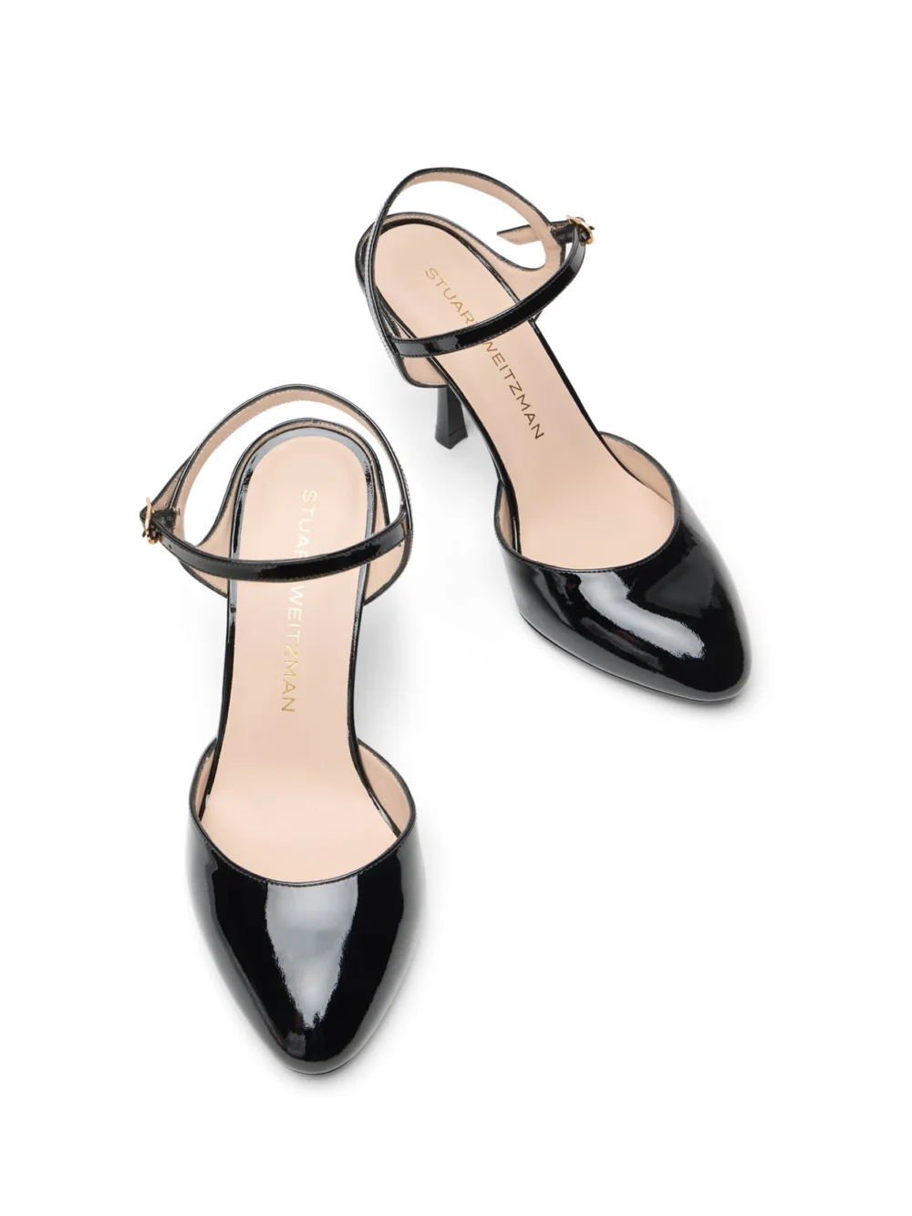 Stuart Weitzman Madison Strap Pump 85 in Black, view 4