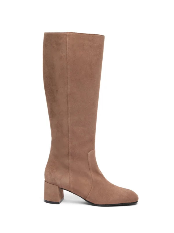 Stuart Weitzman Maeve Zip Boot in Taupe