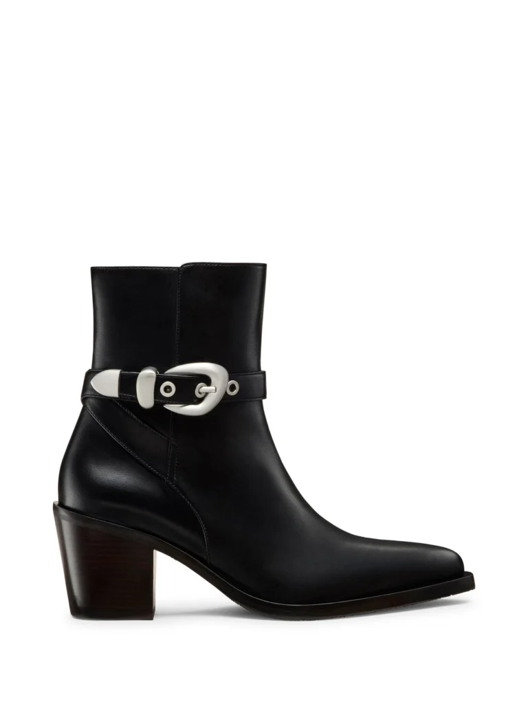 Stuart Weitzman Maven Western Bootie in Black