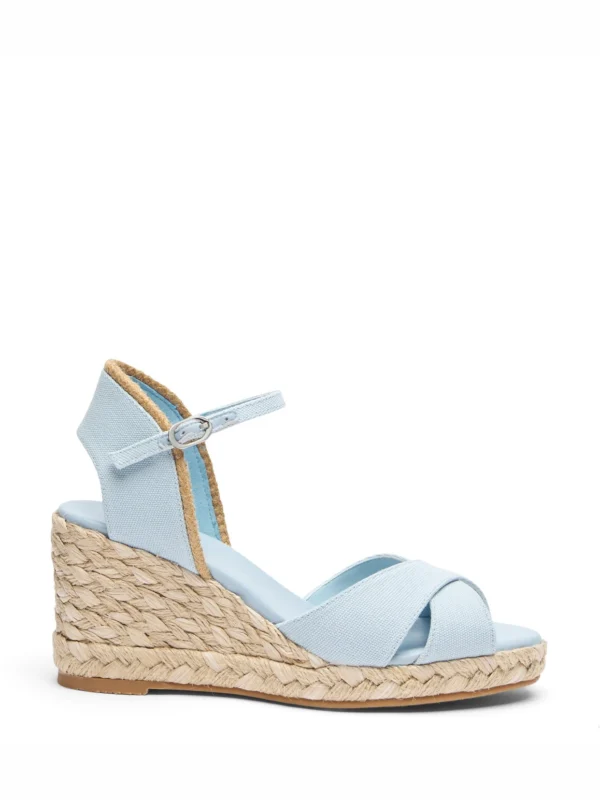 Stuart Weitzman Mirela Ii Espadrille Wedge in Cielo/natural