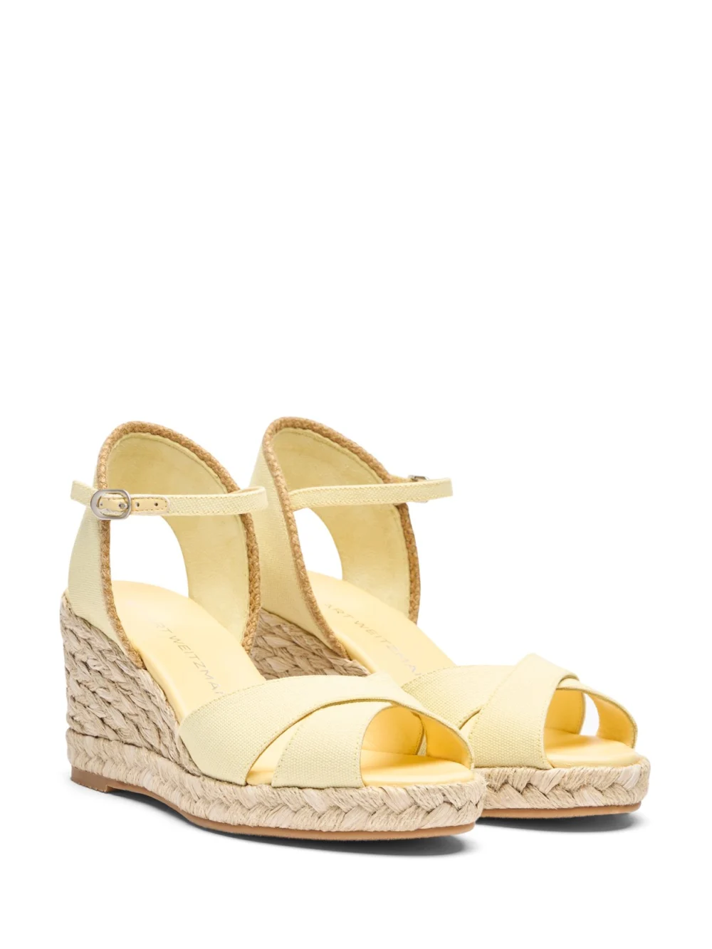 Stuart Weitzman Mirela Ii Espadrille Wedge in Lemon Chiffon/natural, view 2