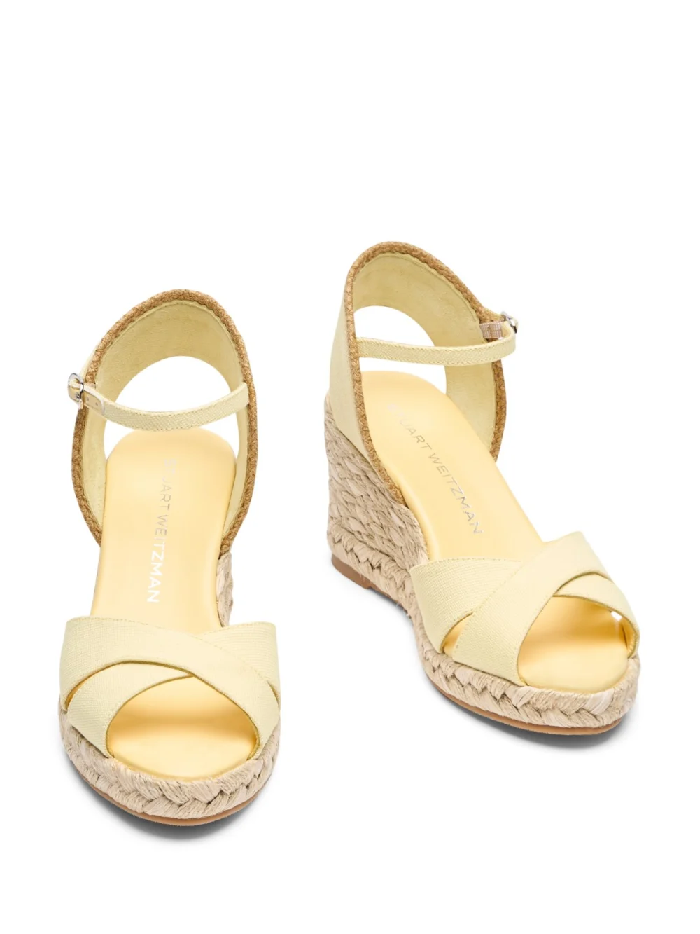 Stuart Weitzman Mirela Ii Espadrille Wedge in Lemon Chiffon/natural, view 4