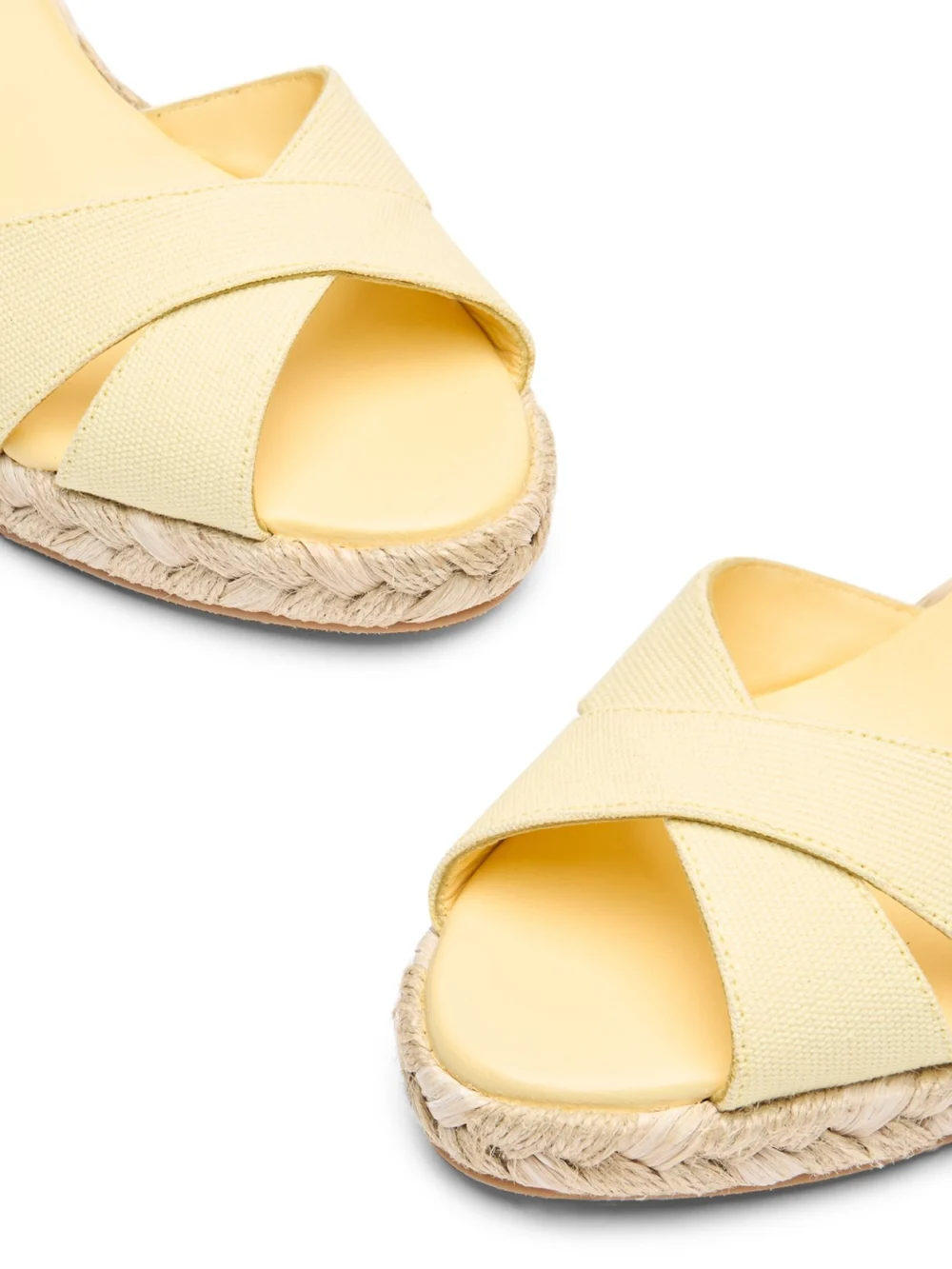 Stuart Weitzman Mirela Ii Espadrille Wedge in Lemon Chiffon/natural, view 6
