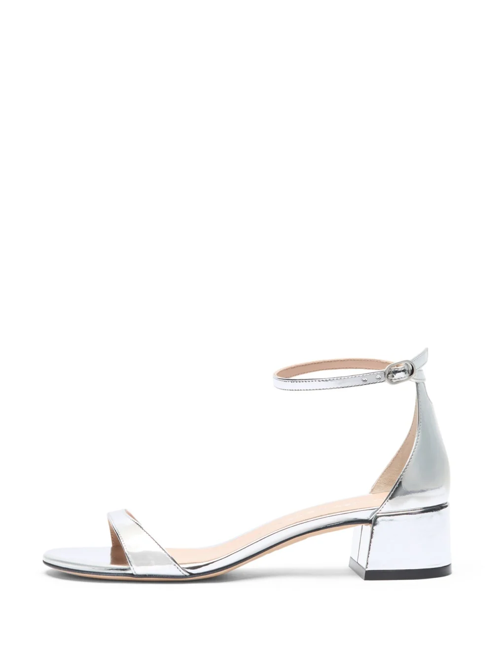 Stuart Weitzman Nudist Block 35 in Silver, view 3