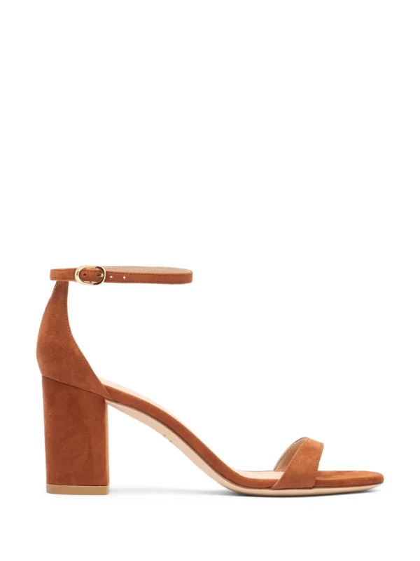Stuart Weitzman Nudist Block 75 in Luxe Saddle