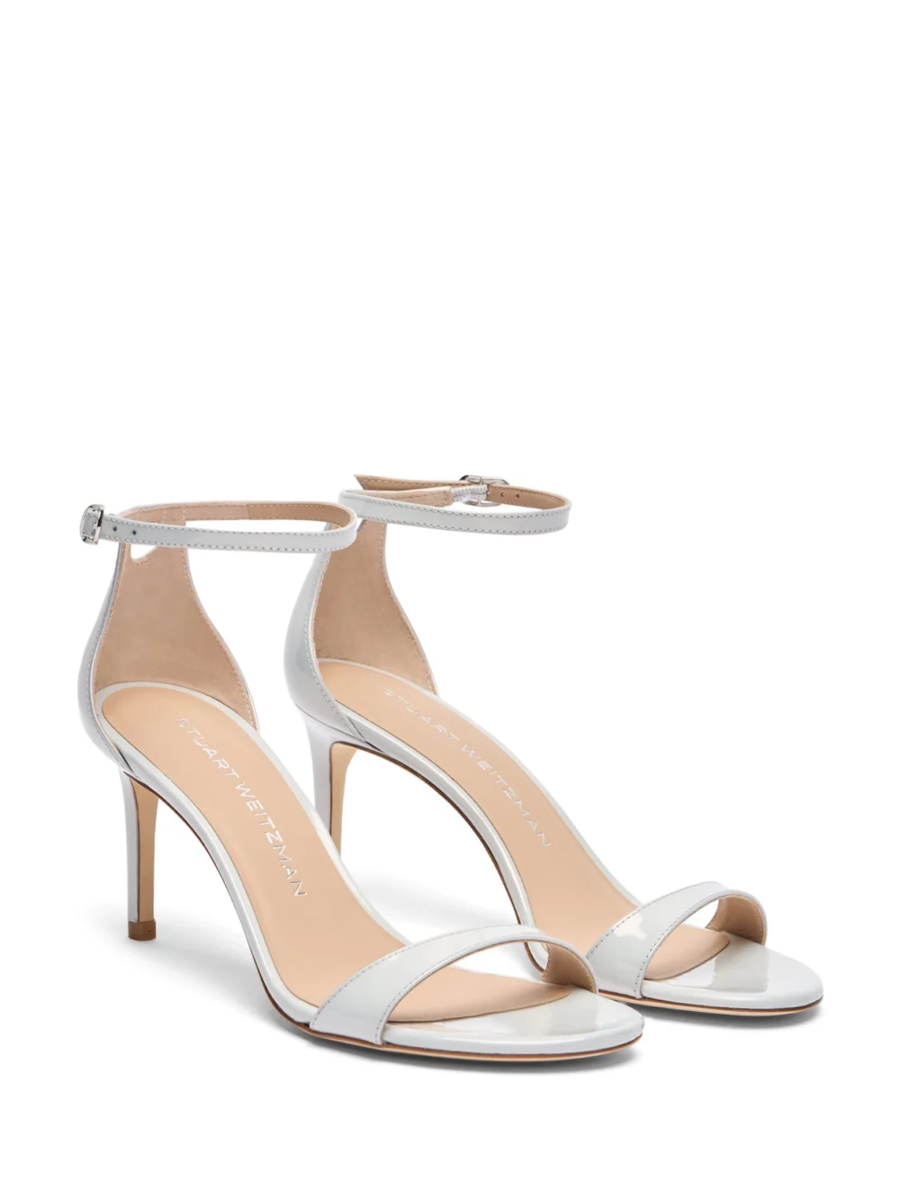 Stuart Weitzman Nudist Ii Sandal 75 in Bianco, view 2