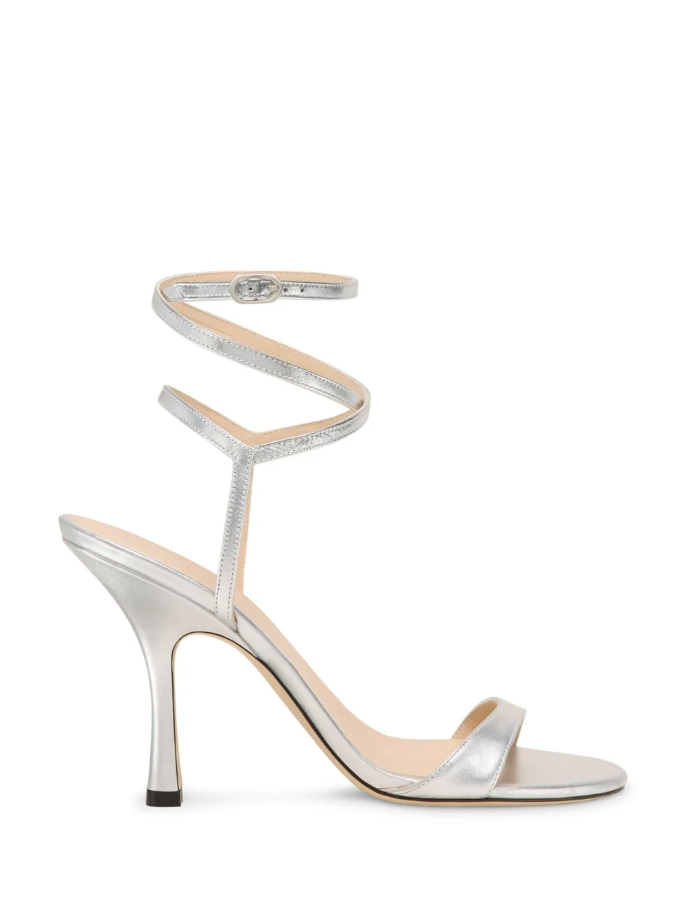 Stuart Weitzman Nudist Wrap 100 in Silver