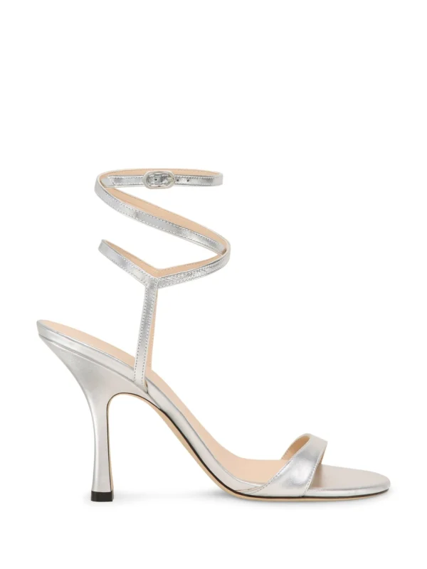 Stuart Weitzman Nudist Wrap 100 in Silver