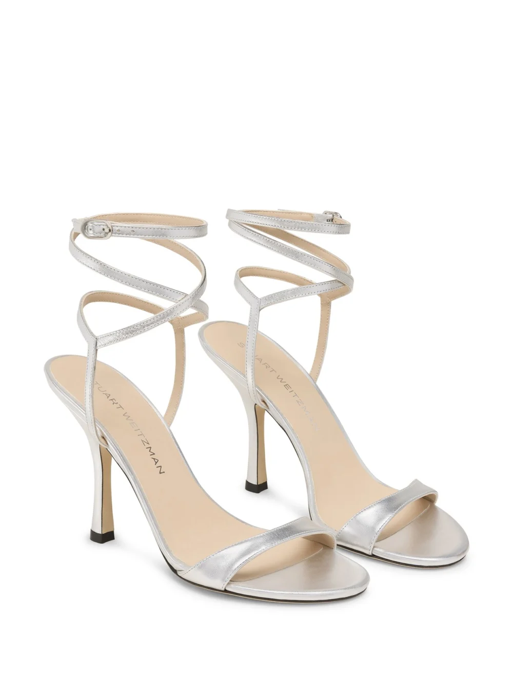 Stuart Weitzman Nudist Wrap 100 in Silver, view 2
