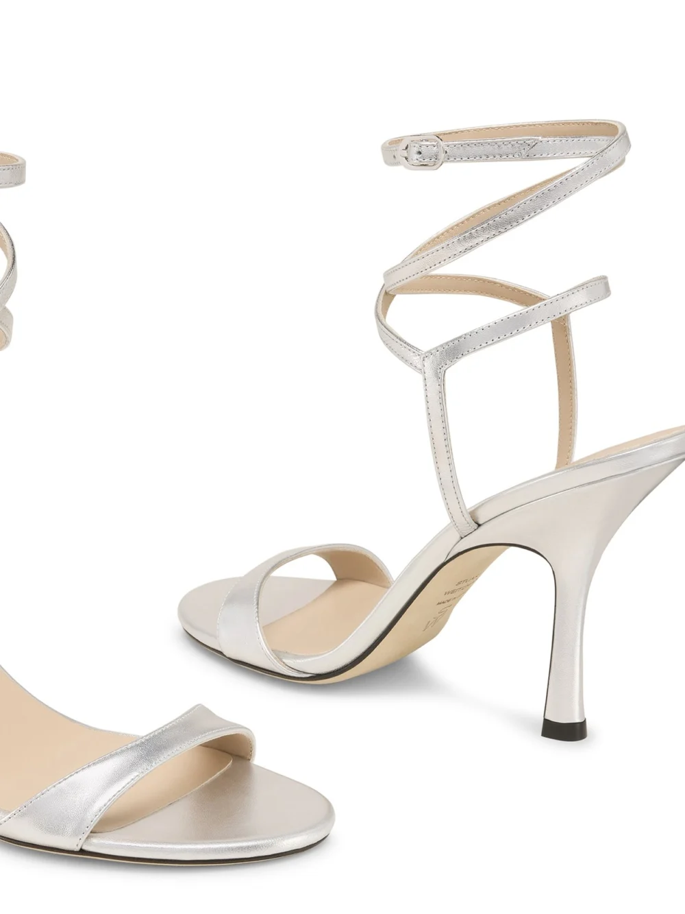 Stuart Weitzman Nudist Wrap 100 in Silver, view 4