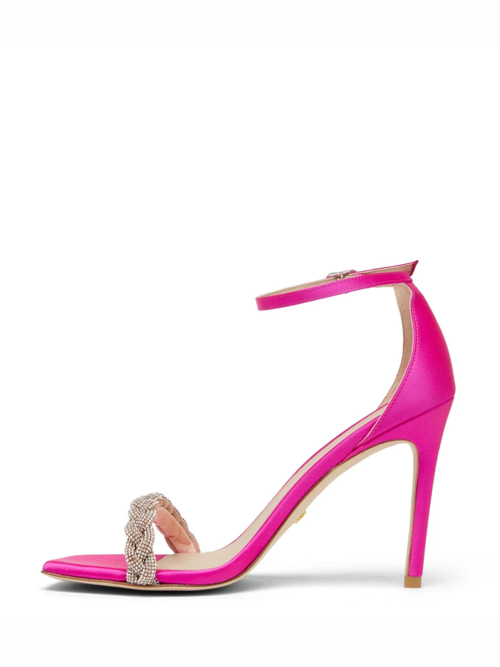Stuart Weitzman Nudistcurve 100 Highshine Sandal, view 3