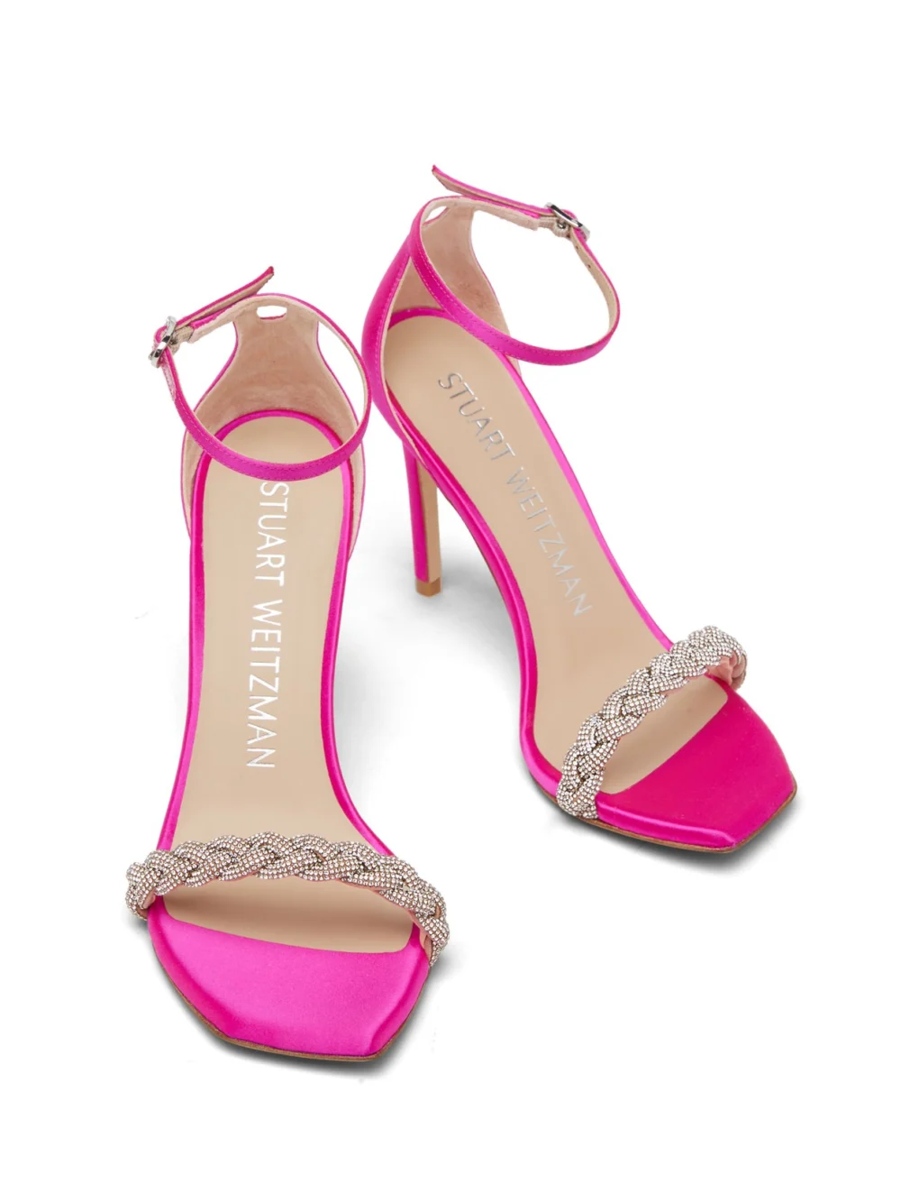 Stuart Weitzman Nudistcurve 100 Highshine Sandal, view 4