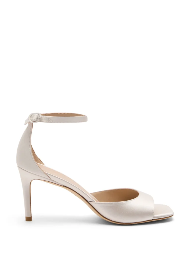 Stuart Weitzman Nudistia 75 Sandal in Cream
