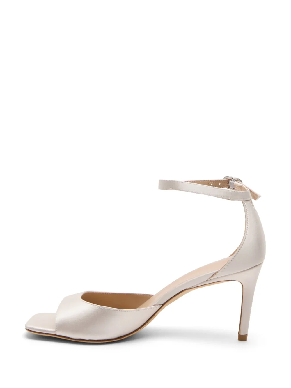 Stuart Weitzman Nudistia 75 Sandal in Cream, view 3