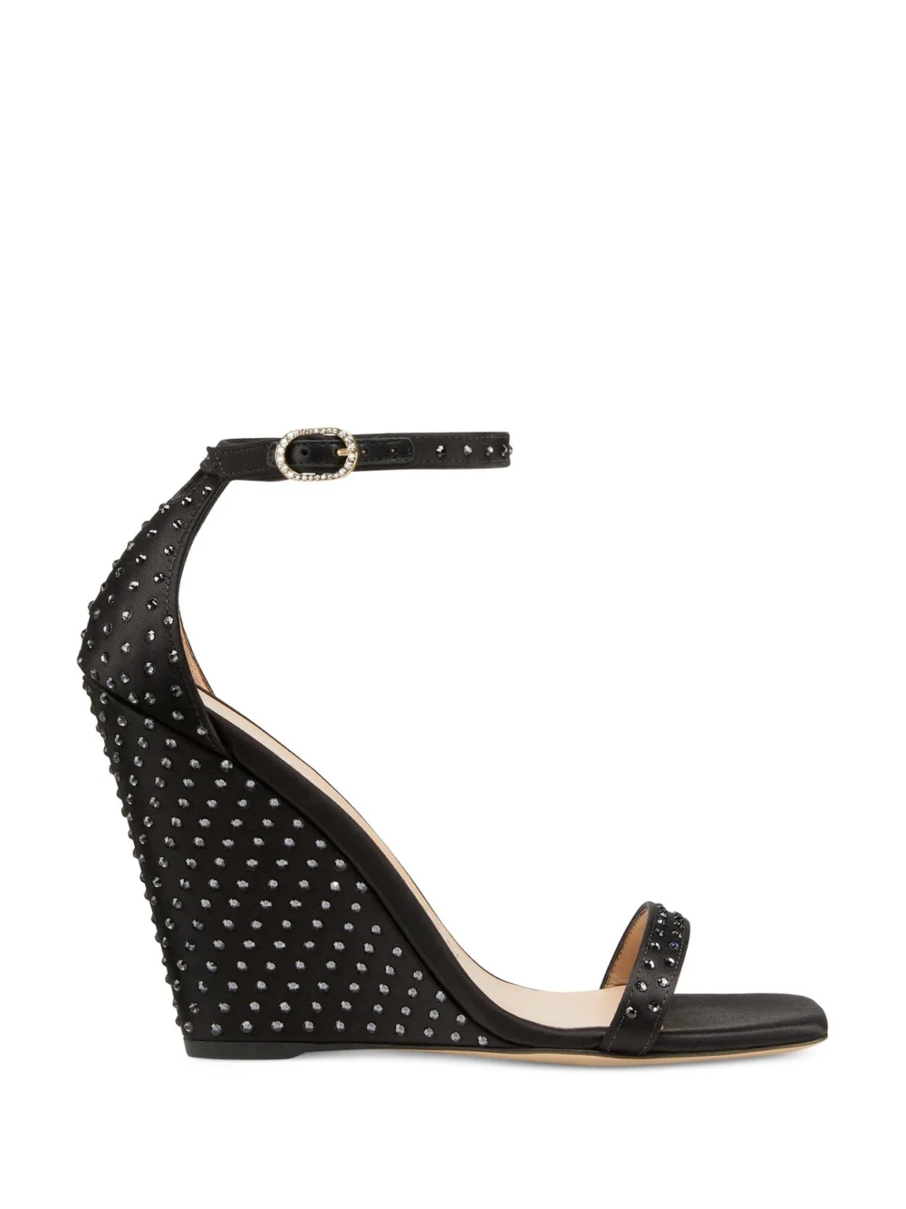 Stuart Weitzman Nudistshine 100 Wedge in black