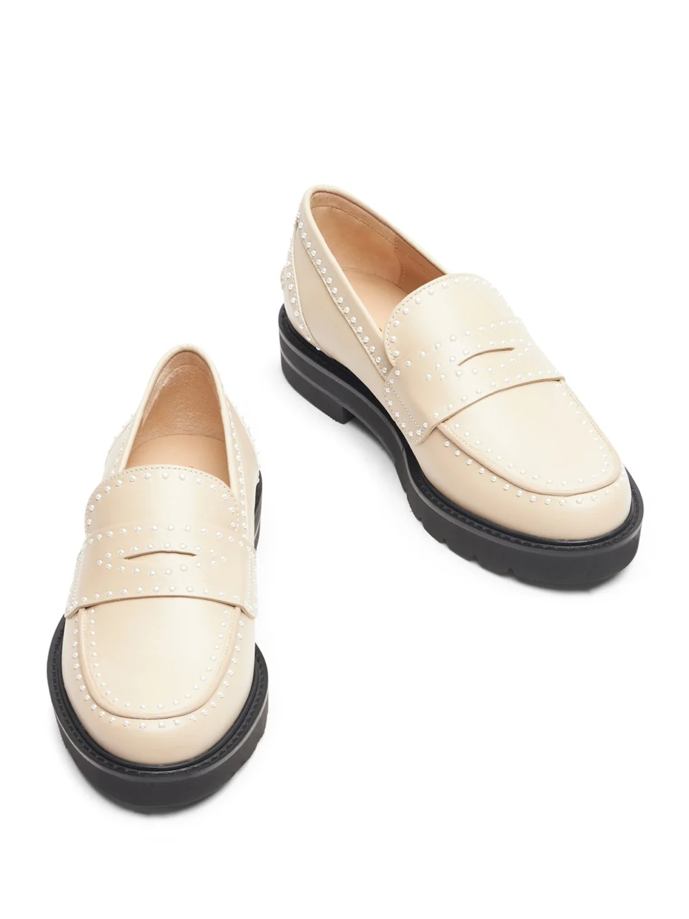 Stuart Weitzman Parker Lift Mini Pearl Loafer, view 4