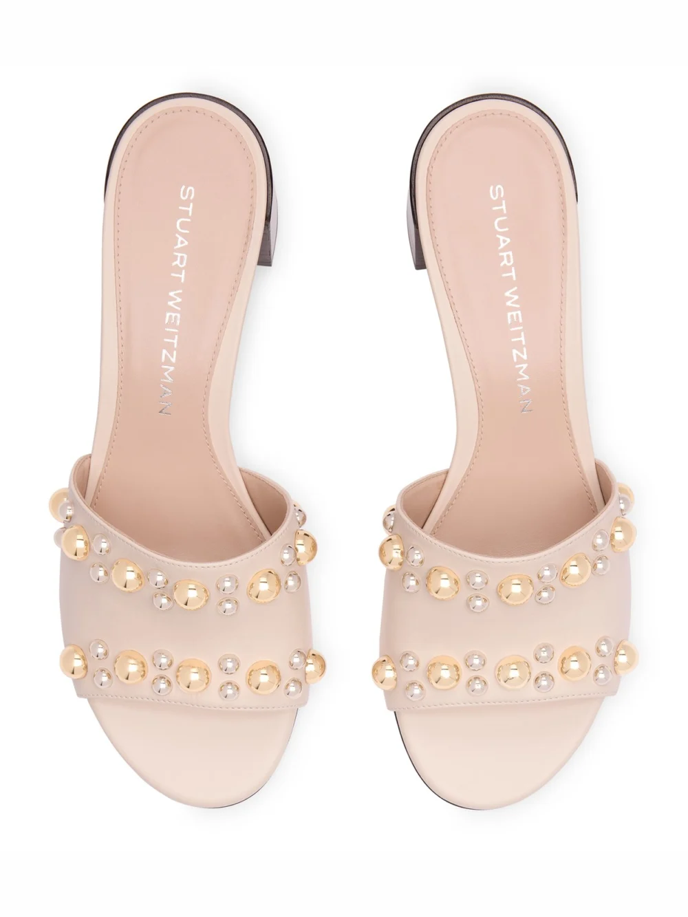 Stuart Weitzman Perry Slide 50 in Linen/marron Vino, view 4