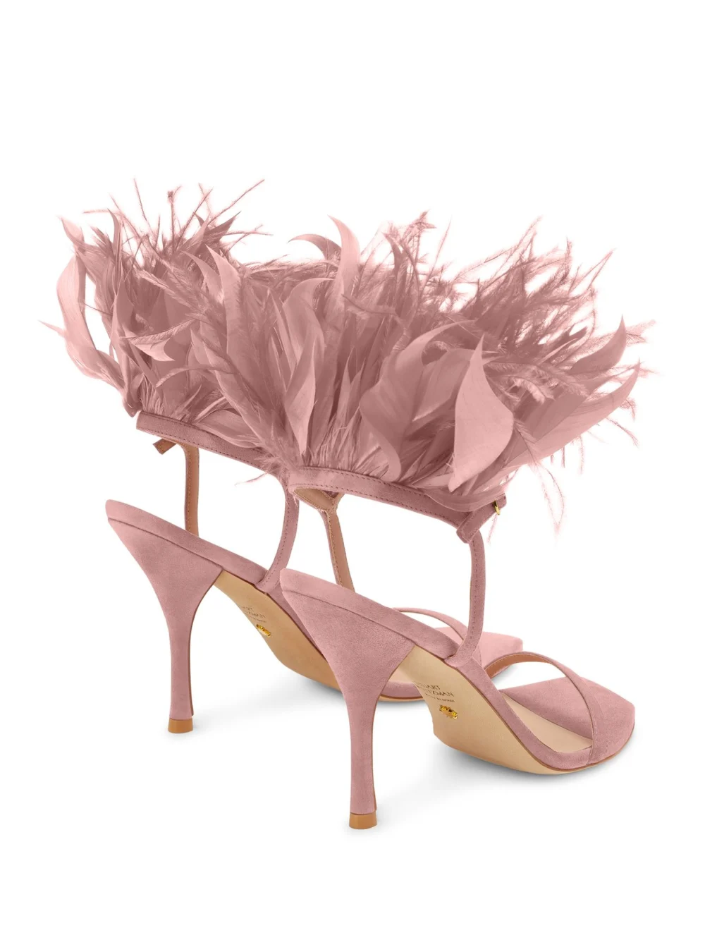 Stuart Weitzman Plume 100 Sandal in Poudre, view 3
