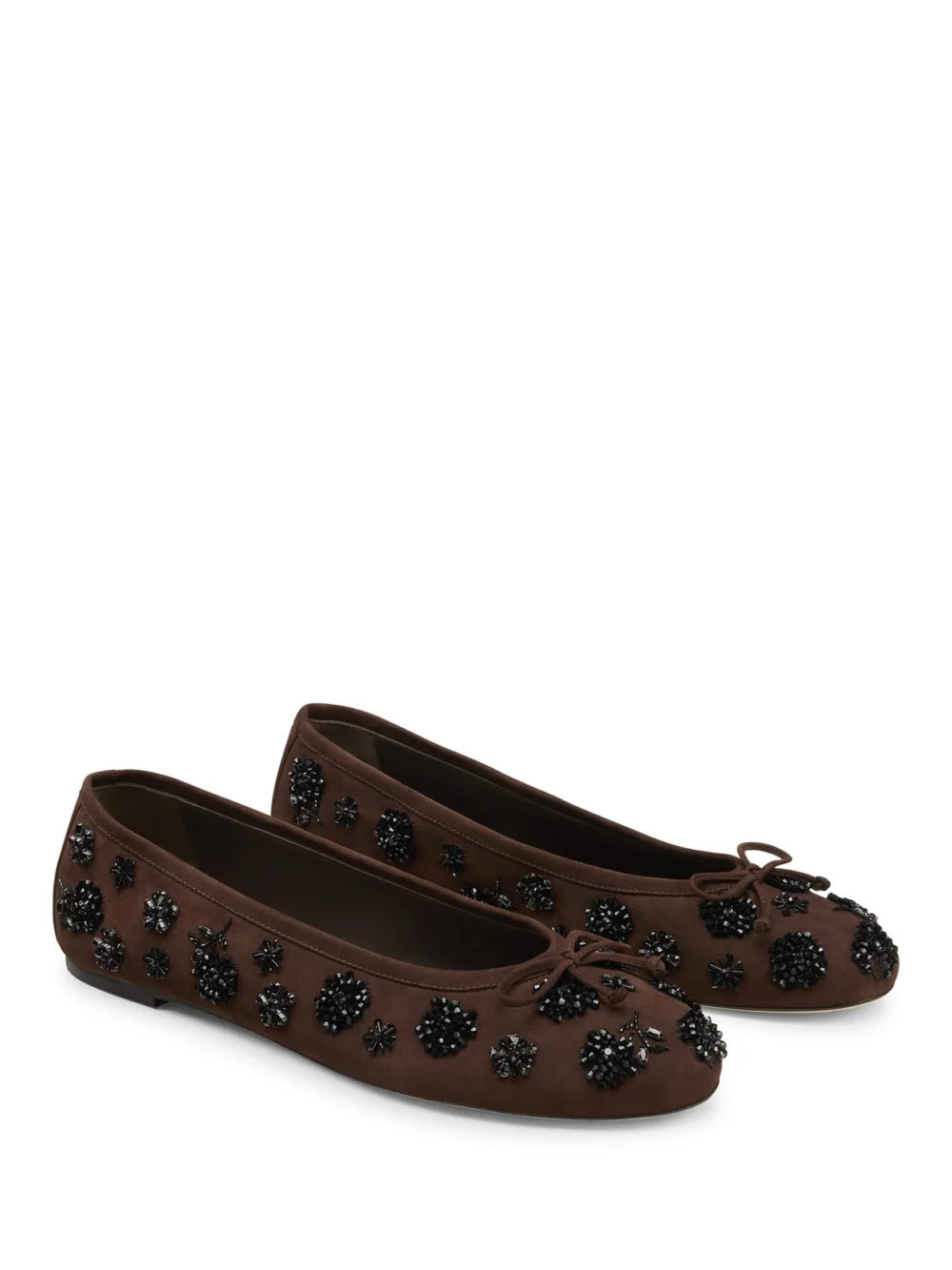 Stuart Weitzman Prima Bow Ballet in Walnut/black, view 2