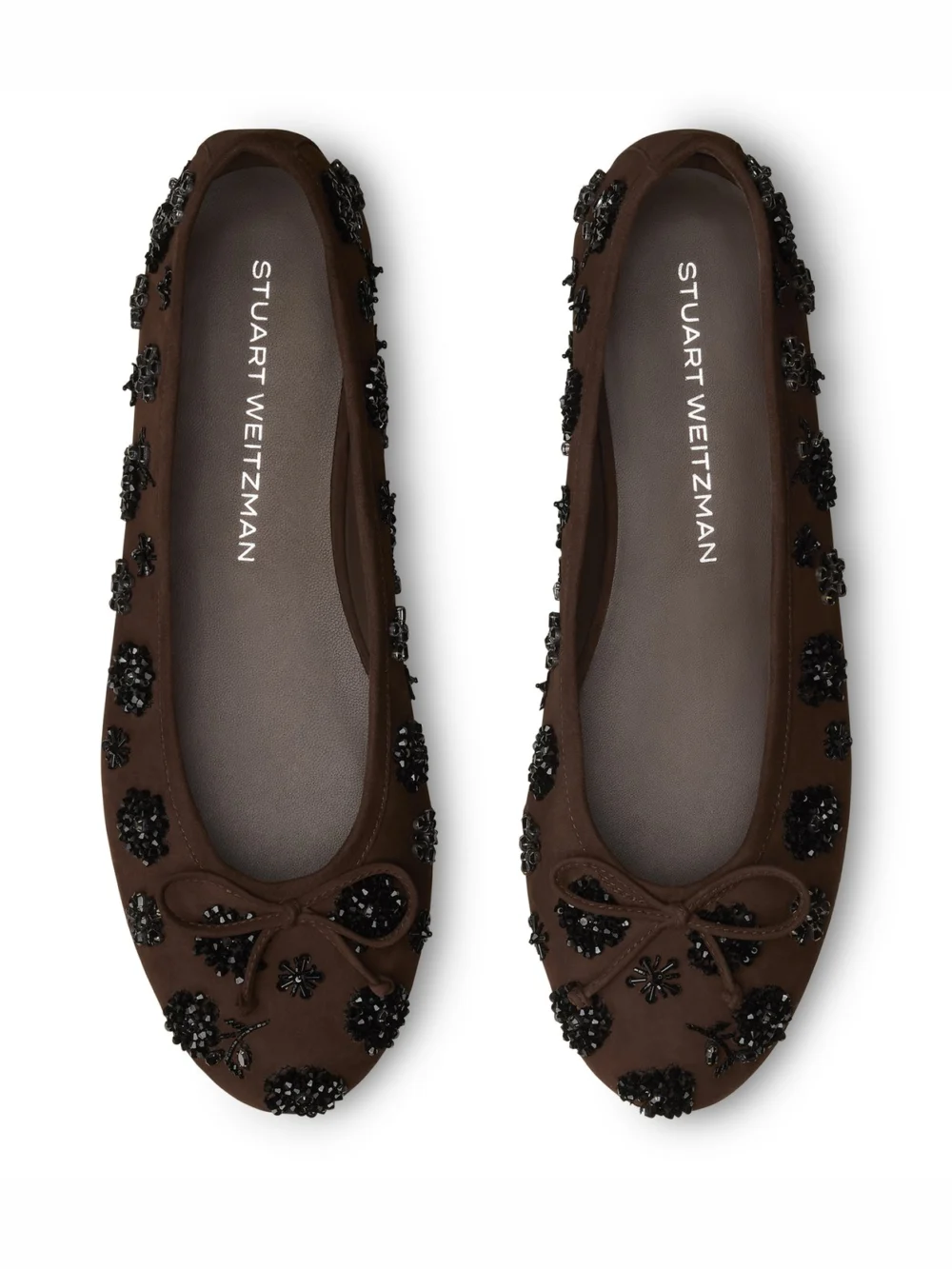 Stuart Weitzman Prima Bow Ballet in Walnut/black, view 4