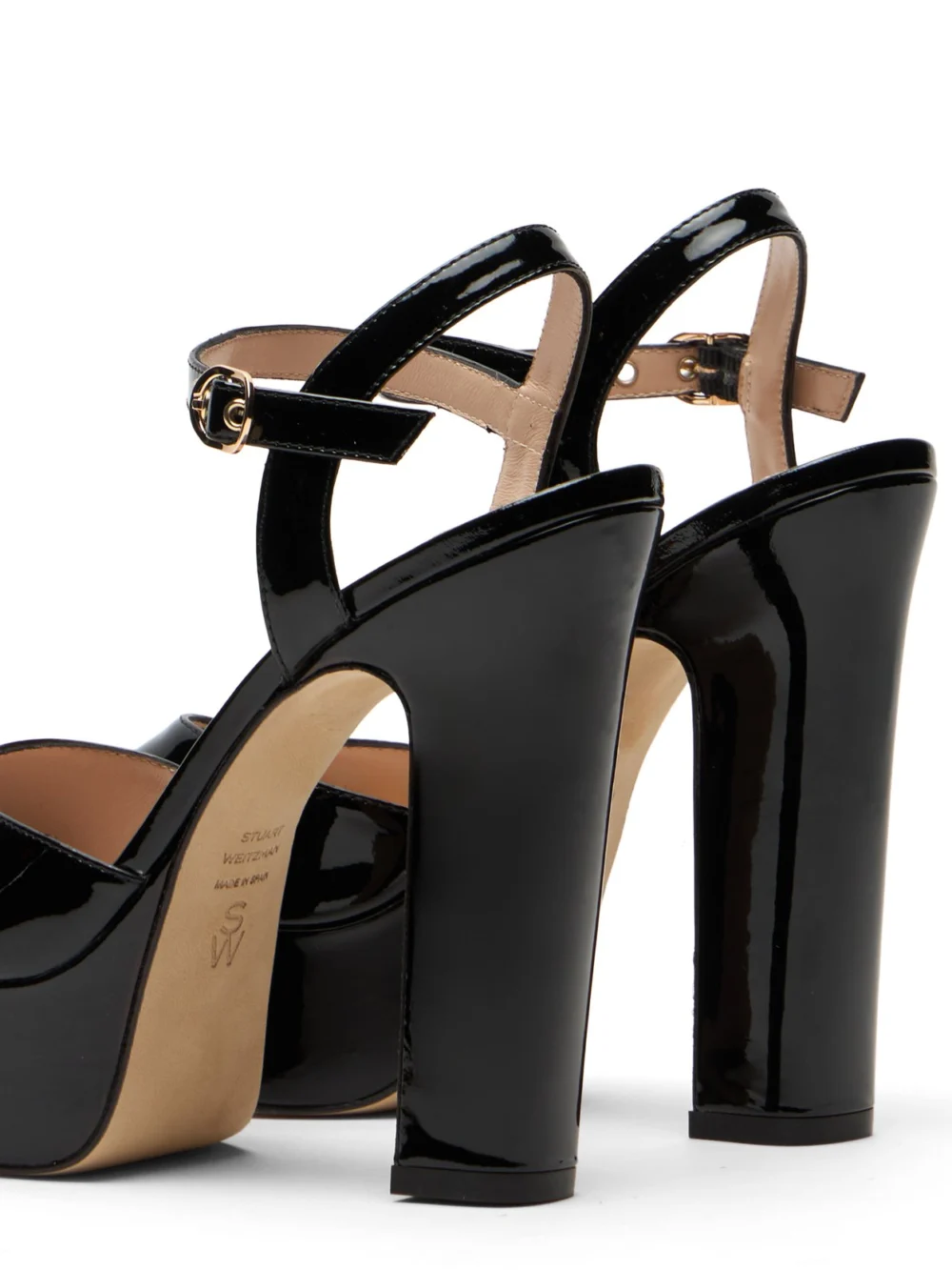 Stuart Weitzman Reade Platform Sandal in Black, view 5