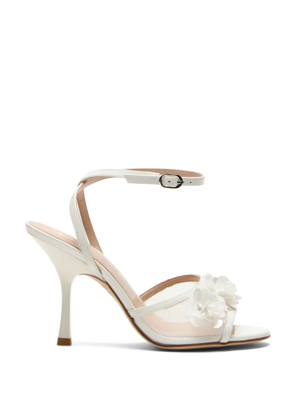 Stuart Weitzman Roselle Sandal 100 in white/blanc/white