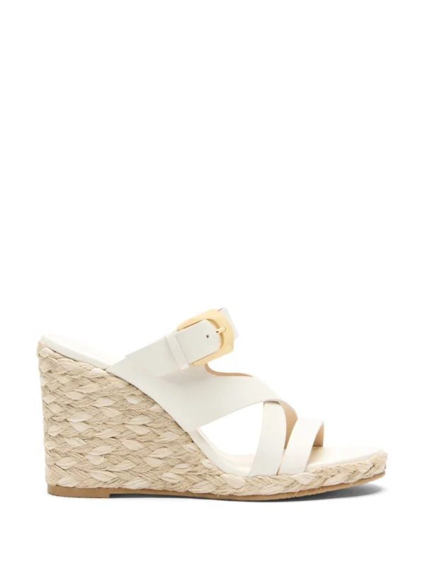 Stuart Weitzman Sai Espadrille Wedge in Cream