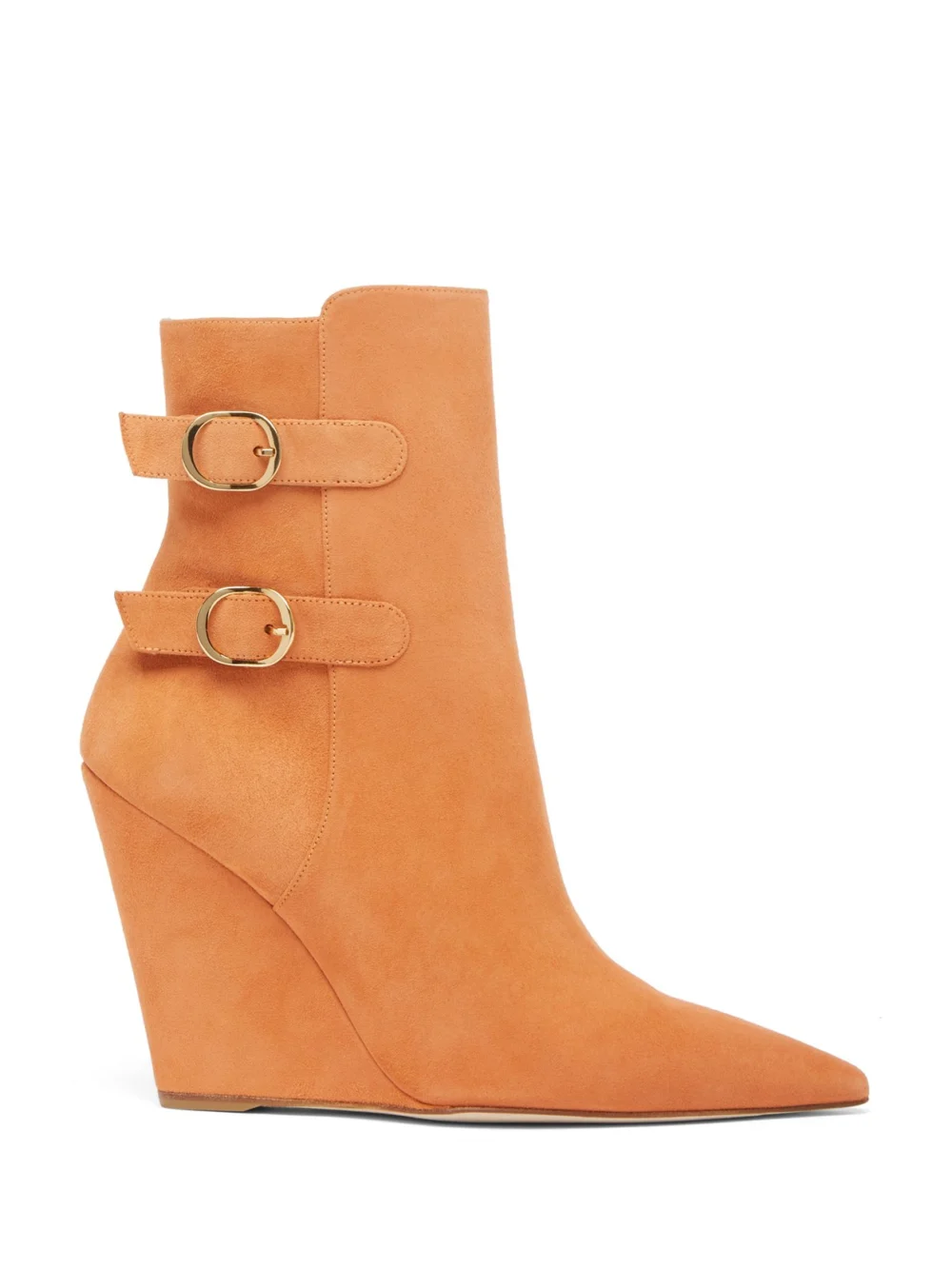 Stuart Weitzman Saloon 100 Wedge Bootie in Apricot