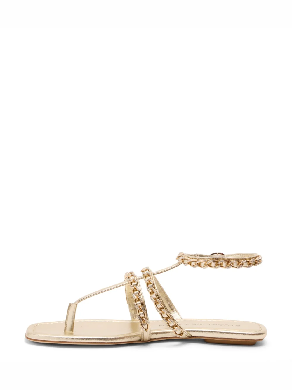 Stuart Weitzman Soluxe Crystal Sandal in Platino, view 3