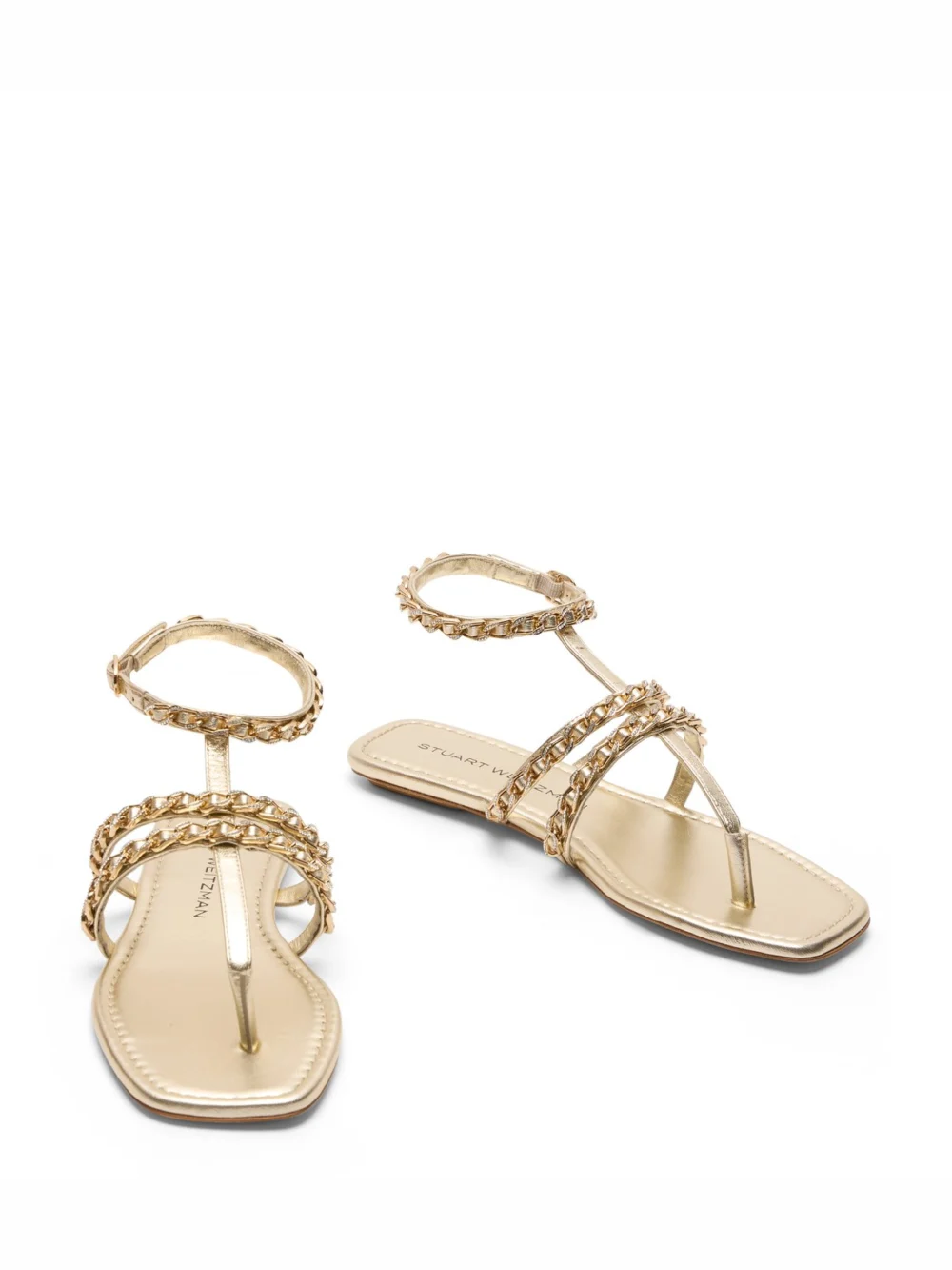 Stuart Weitzman Soluxe Crystal Sandal in Platino, view 4