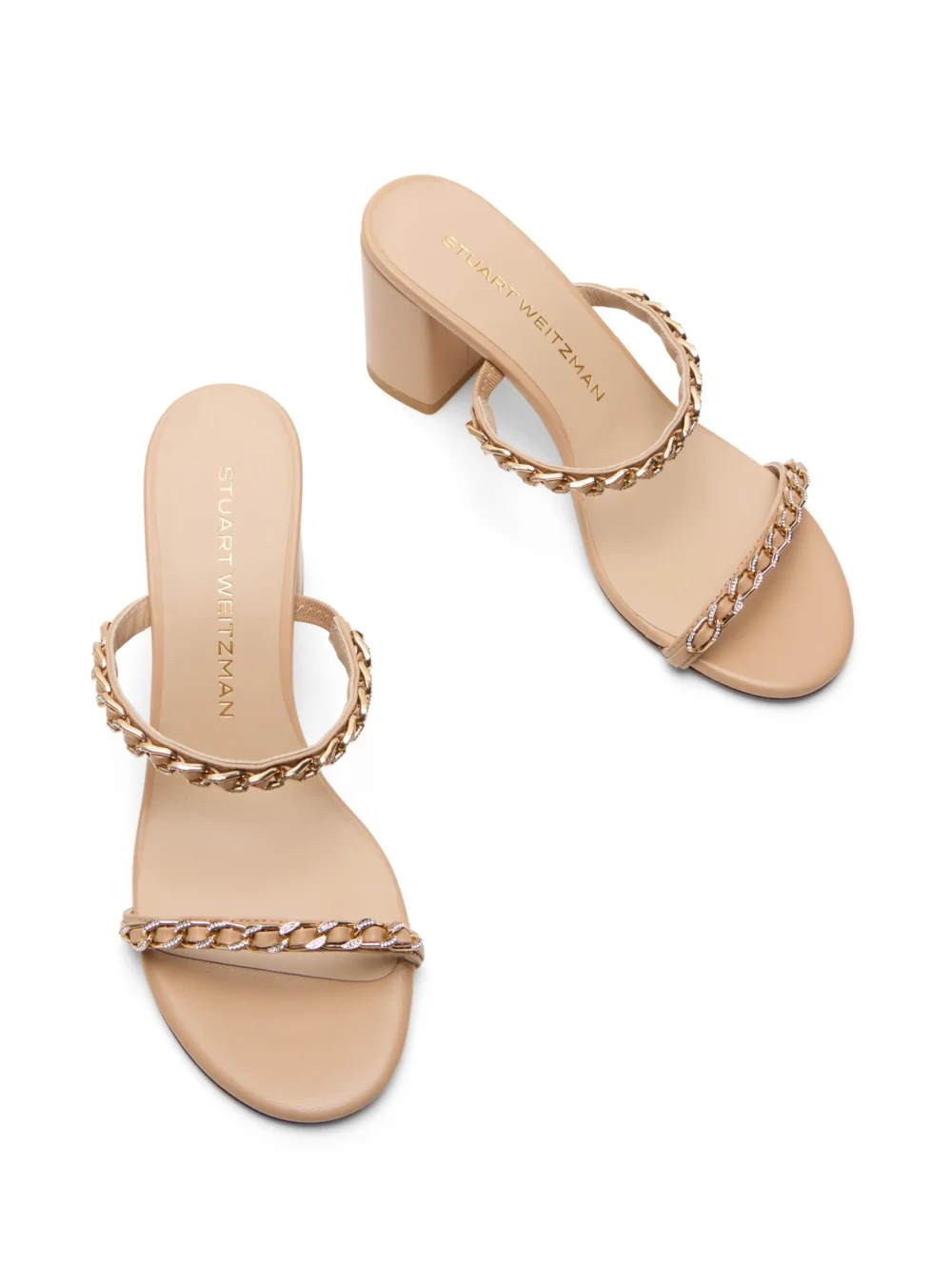 Stuart Weitzman Soluxe Crystal Slide 75, view 4